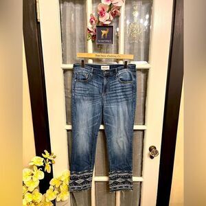 Drifrwood Embellished and Embroidered Collette Cropped Denim